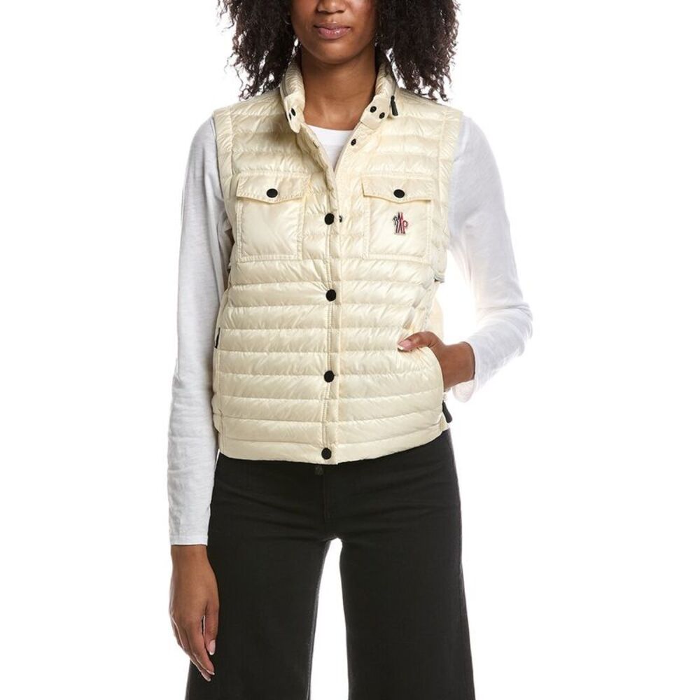Moncler Womens Grenoble Gumiane Recycled Ripstop Vest, White